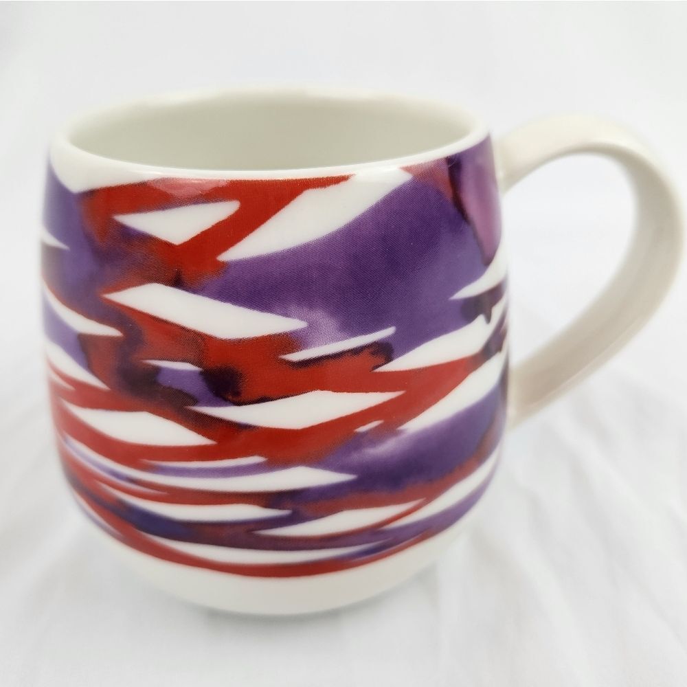 ☕️Starbucks 2016 Limited Edition Purple & Red Watercolor 12oz Barrel Mug